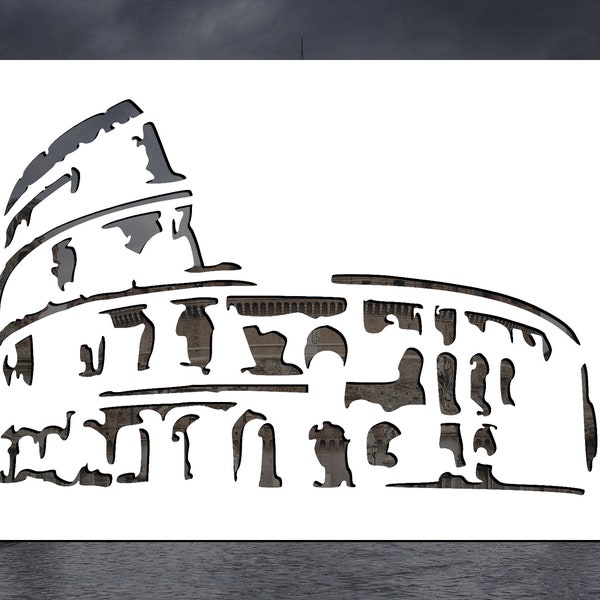 Rome Italy Colosseum Reusable Stencil (Many Sizes)