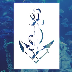 Antique Anchor Reusable Stencil (Many Sizes)