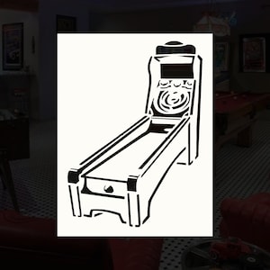Vintage Ball Toss Arcade Game Reusable Stencil (Many Sizes)