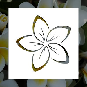 Plumeria Flower Reusable Stencil (Many Sizes)