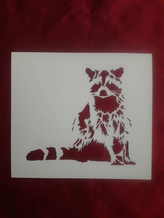 Raccoon Reusable Stencil Many Sizes to Choose From | Etsy