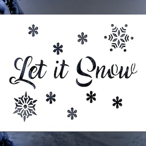 Let it Snow Reusable Stencil (Many Sizes)