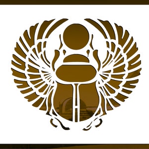 Egyptian Scarab Beetle Reusable Stencil (Many Sizes)