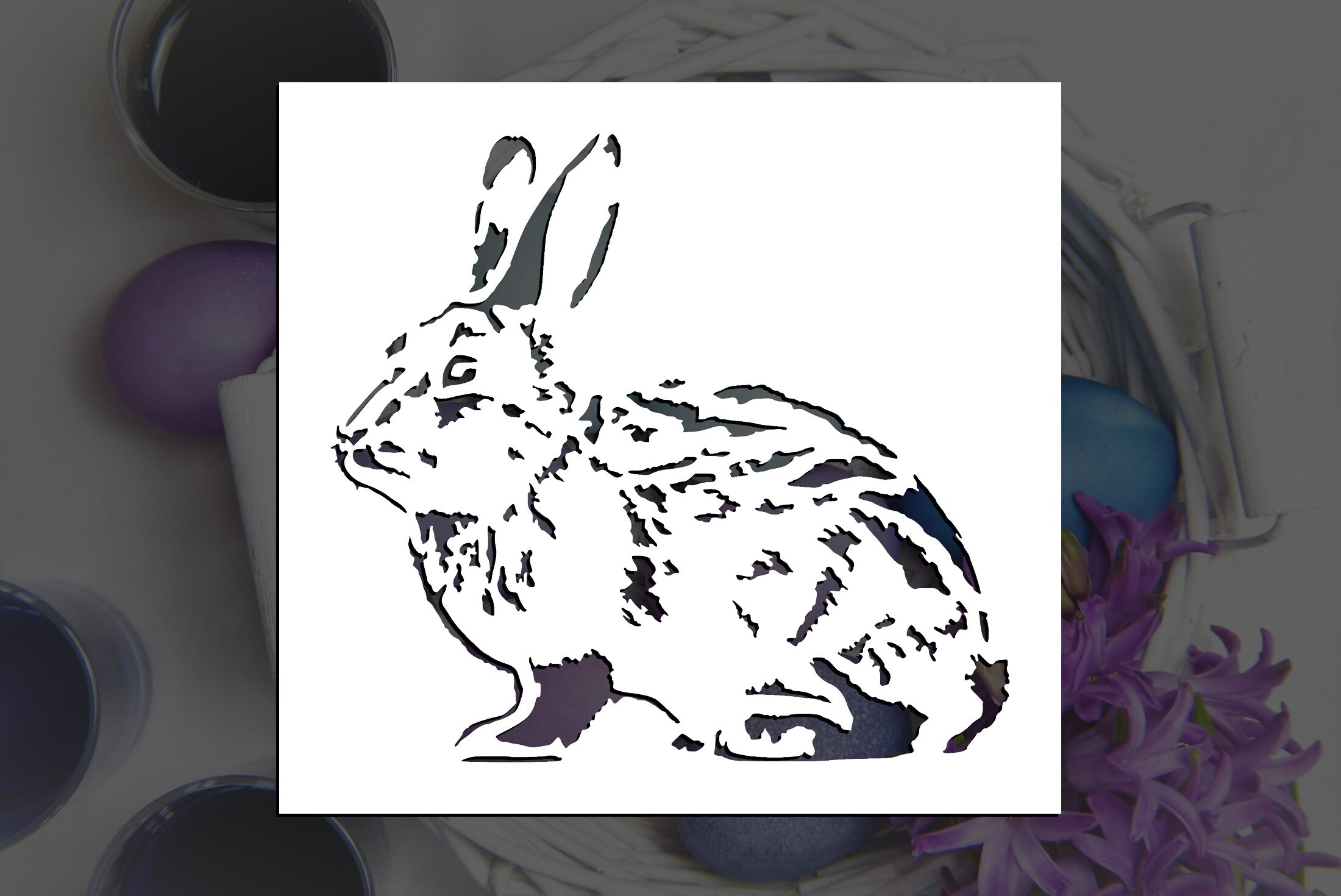 Rabbit Reusable Stencil many Sizes - Etsy