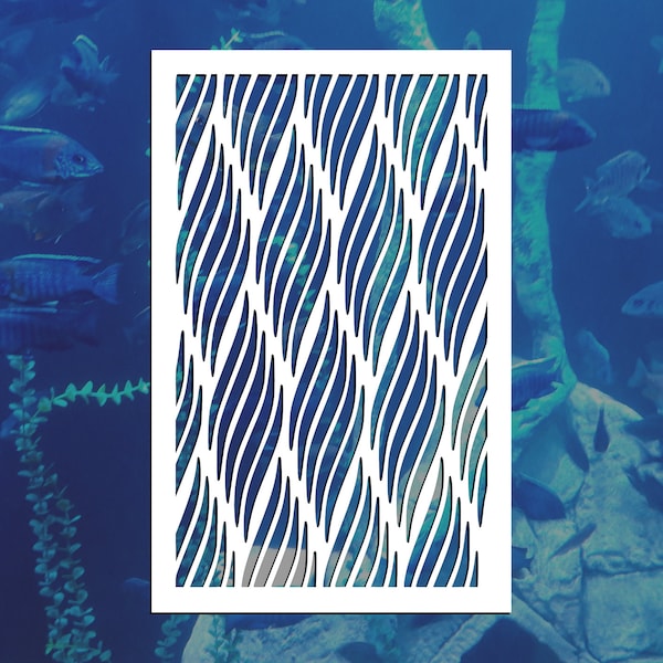 Ocean Waves Reusable Stencil (Many Sizes)