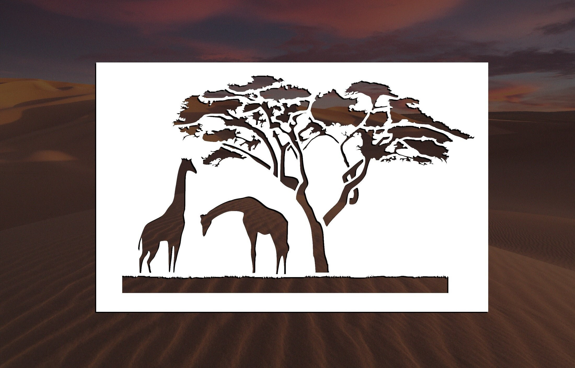 Acacia Tree Stencil (8.5″x11″)