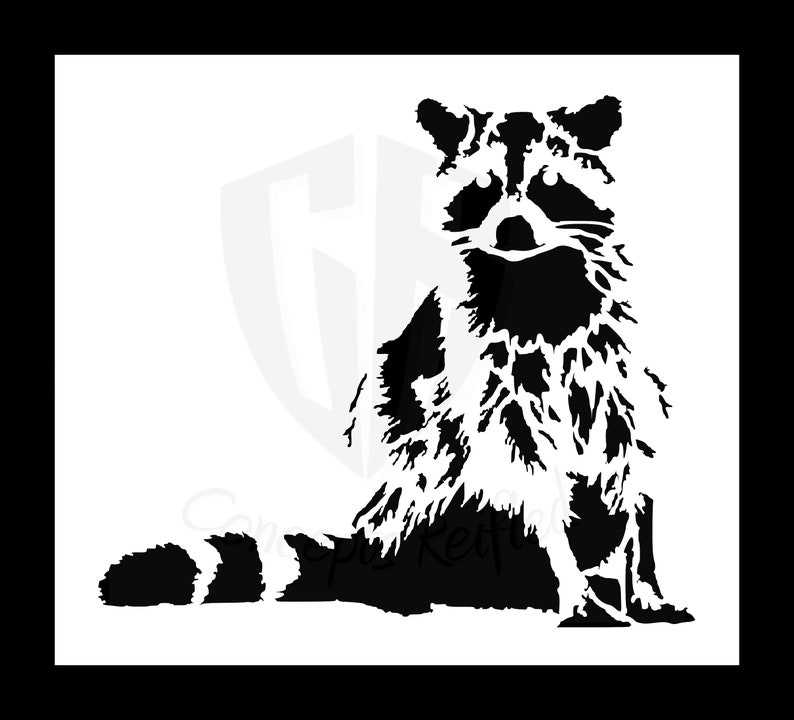 Raccoon Reusable Stencil Many Sizes to Choose From | Etsy