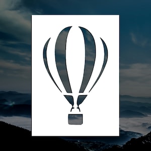 Hot Air Balloon Reusable Stencil (Many Sizes)