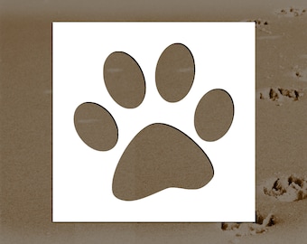 Paw Print Reusable Stencil (Many Sizes)