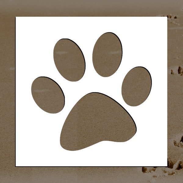 Paw Print Reusable Stencil (Many Sizes)