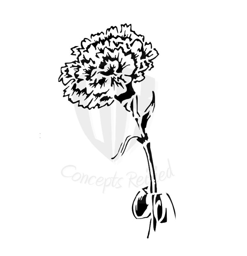 Carnation Stencil Multiple Sizes to Choose From | Etsy