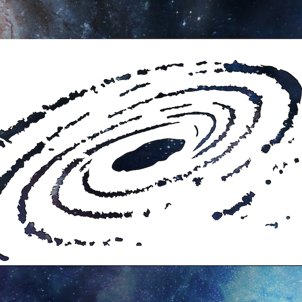 Spiral Galaxy Reusable Stencil (Many Sizes)