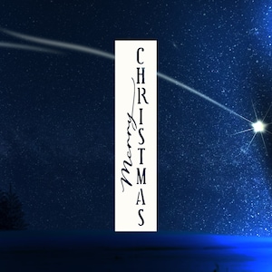 Vertical Merry Christmas Reusable Stencil (Many Sizes)