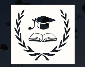Graduation Themed Reusable Stencil (Many Sizes)