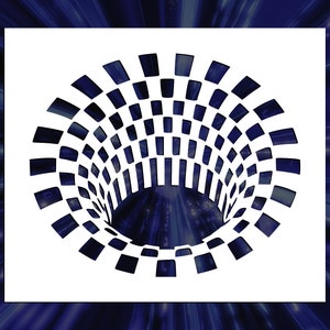 Optical Illusion Vortex Reusable Stencil (Many Sizes)