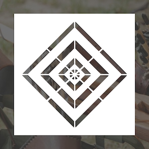 Diamond Target Reusable Stencil (Many Sizes)