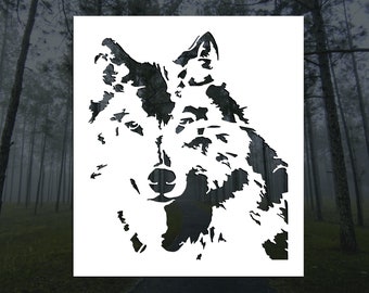 Stoic Wolf Reusable Stencil (Many Sizes)