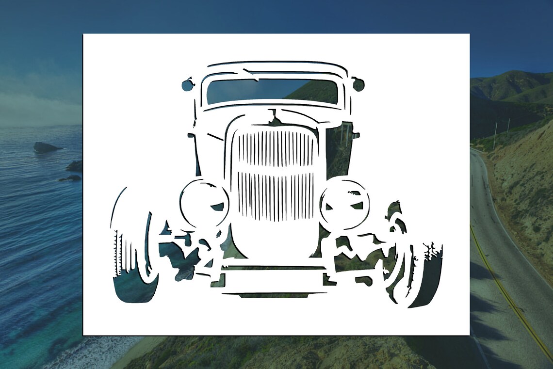 Hot Rod Classic Car Reusable Stencil many Sizes - Etsy
