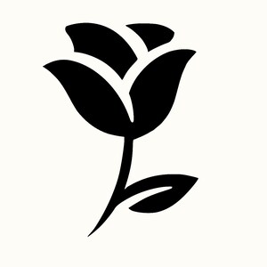 Simple Rose Reusable Stencil (many Sizes) - Etsy