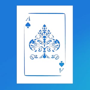 Ace of Spades Reusable Stencil (Many Sizes)