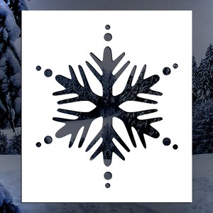 Snowflake Reusable Stencil (Many Sizes)