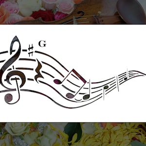 Music Notes Less Whimsical Notes Whimsical Music Notes Reusable Stencil (many Sizes) - Etsy