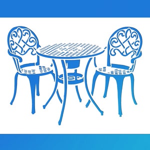 Bistro Café Table Reusable Stencil (Many Sizes)