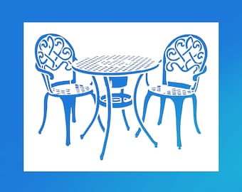 Bistro Café Table Reusable Stencil (Many Sizes)