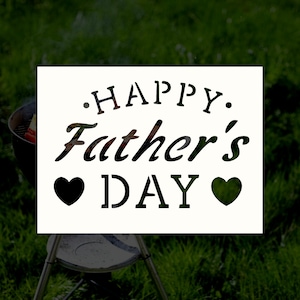 Happy Father&#39;s Day Reusable Stencil (Many Sizes)