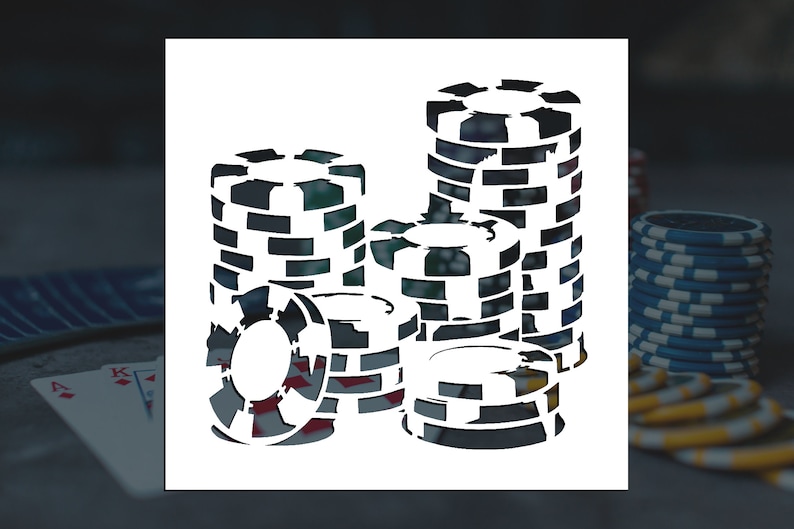Poker Chips Reusable Stencil many Sizes Etsy