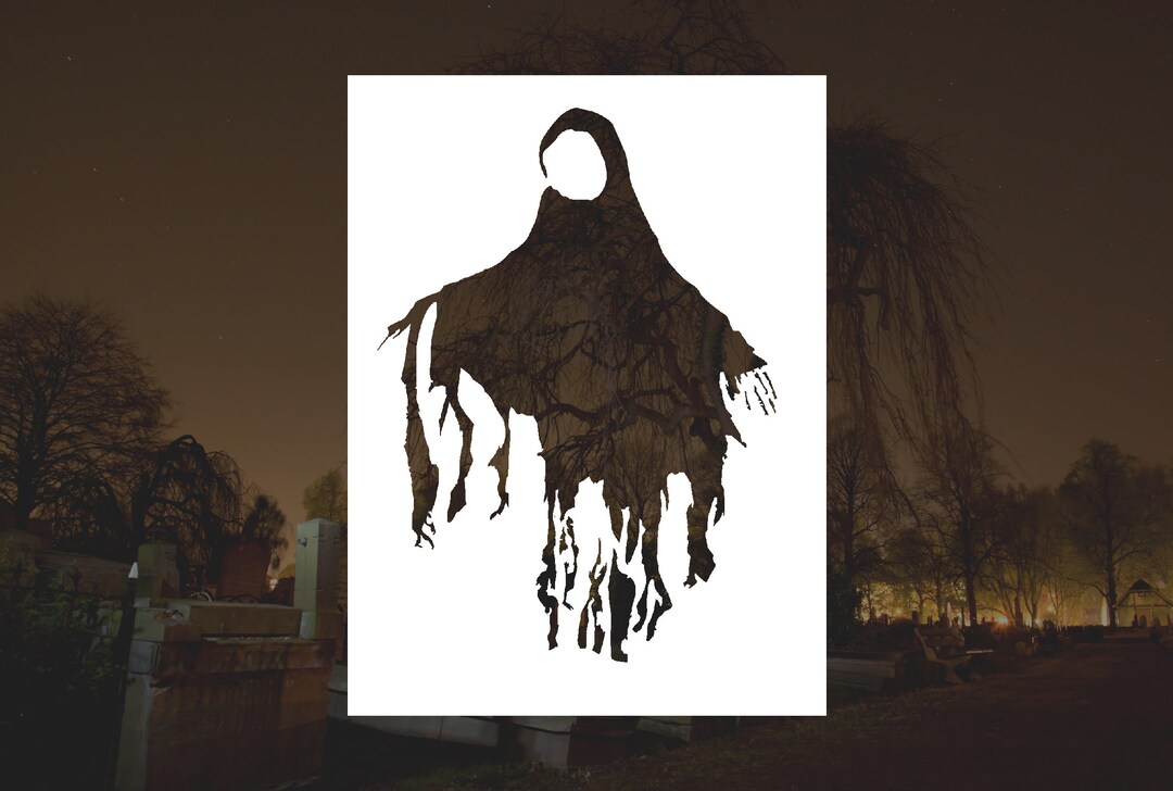 Faceless Ghost Reusable Stencil (many Sizes) - Etsy