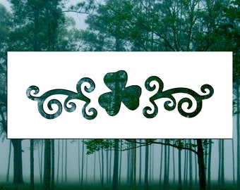 Shamrock Filigree Reusable Stencil (Many Sizes)