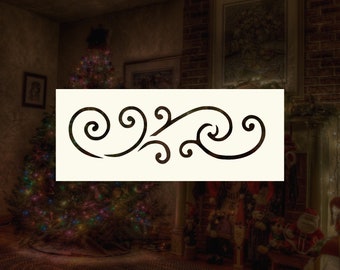 Curls Swirl Reusable Stencil (Many Sizes)