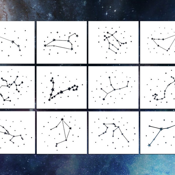 12 Constellations of the Zodiac Reusable Stencil Value Pack (Many Sizes)