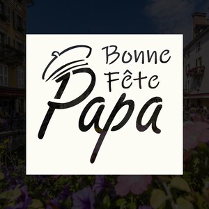 Bonne Fête Papa (Happy Father&#39;s Day) Reusable Stencil (Many Sizes)