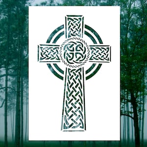 Celtic Knot Cross Reusable Stencil (Many Sizes)
