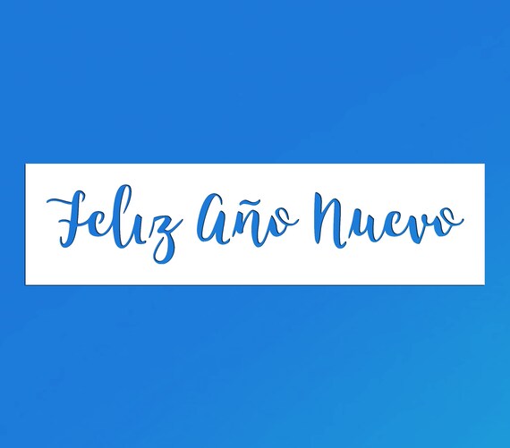 Feliz Ano Nuevo Happy New Year Reusable Stencil Many Sizes Etsy 日本