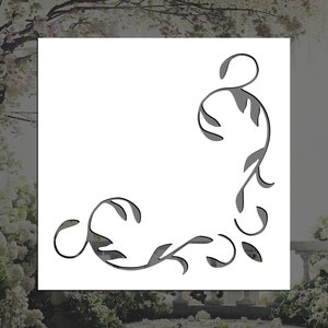 Floral Corner Reusable Stencil (Many Sizes)