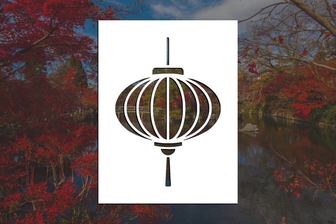 Paper Lantern Reusable Stencil many Sizes - Etsy