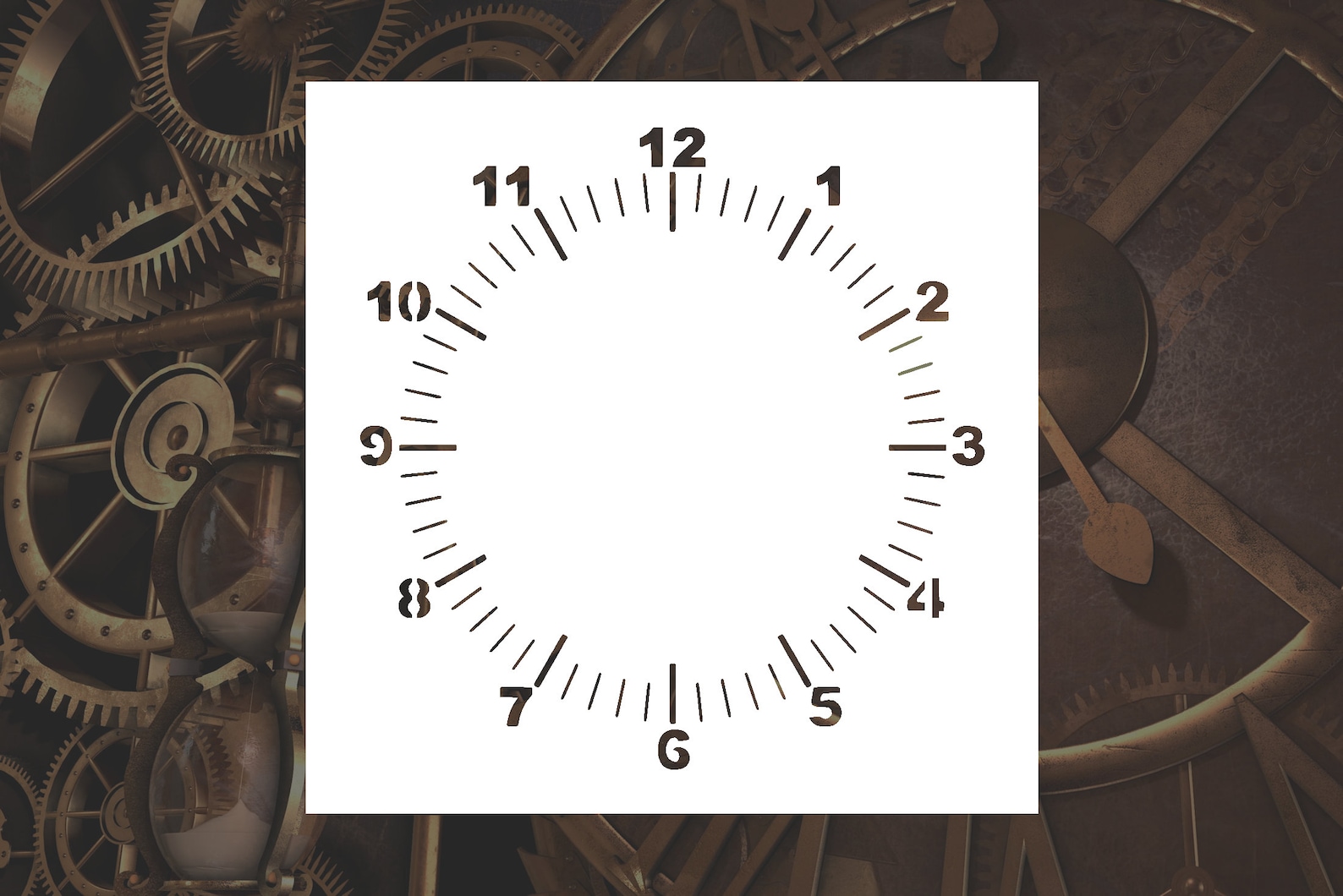 Simple Standard Clock Face Reusable Stencil (many Sizes) - Etsy