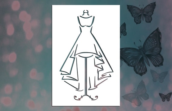 Dress Form Reusable Stencil (Many Sizes)