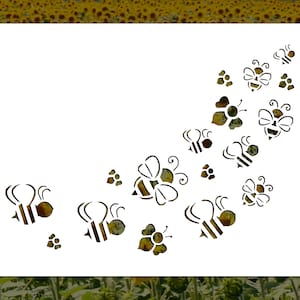 Swarm of Bees Reusable Stencil (Many Sizes)