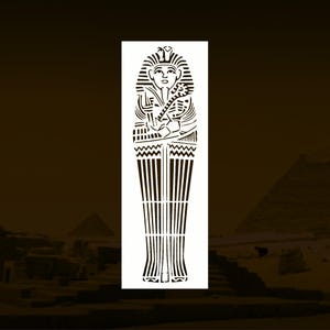 Egyptian Sarcophagus Reusable Stencil (Many Sizes)