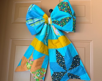 Lazo acolchado hecho con una colcha antigua.