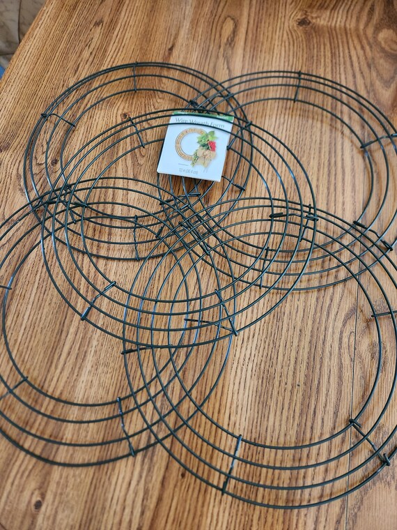 12 Inch Wire Wreath Form set of 5 Frames Wreath Metal 12 Frame 12 Green Wire Form Etsy