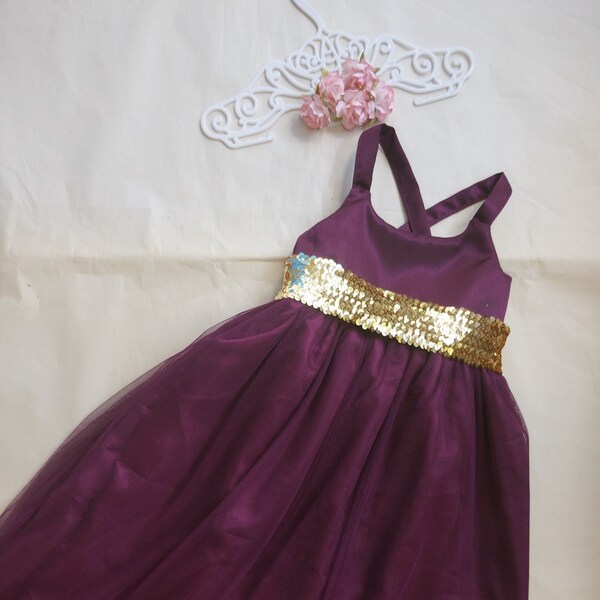 Flower Girl Dress Eggplant Etsy