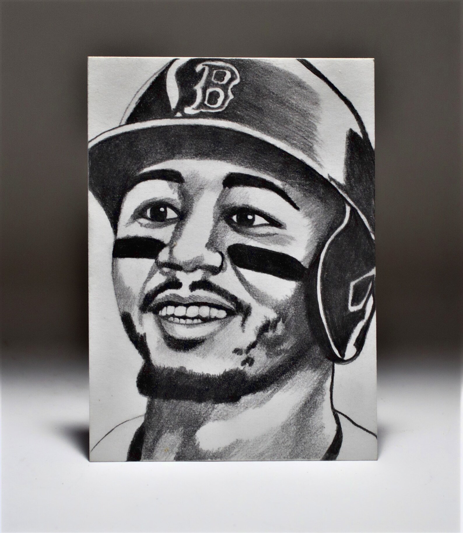 Mookie Betts dibujado a mano 1/1 Artist Sketch Card | Etsy