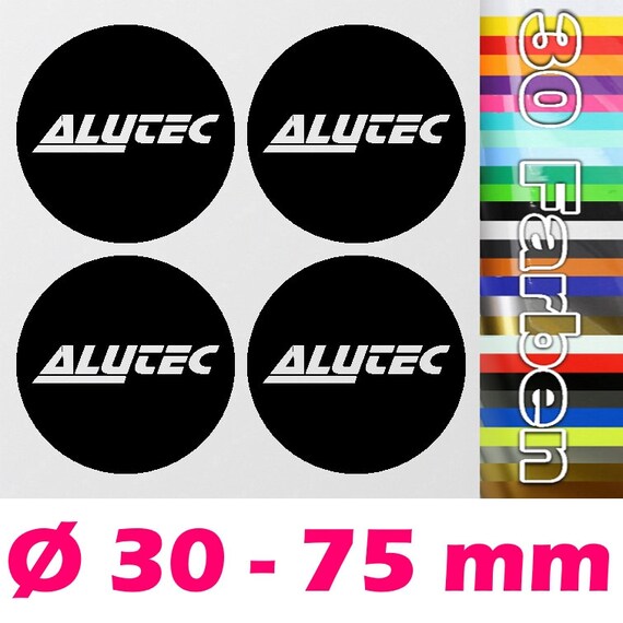 4 Alutec Hub Cap Rim Sticker Alloy Rims Emblem Logo Sticker Etsy