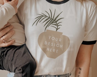 Download Ringer Tee Mockup Etsy
