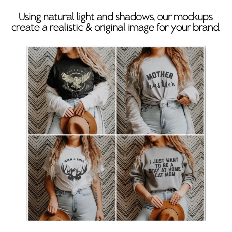 Bella Canvas 3001 soft cream Shirt Mockup Model Mockup Cream Shirt Mockup